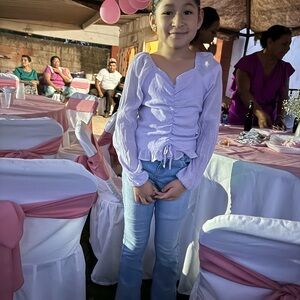 Lilac Ruched Long Sleeve Top